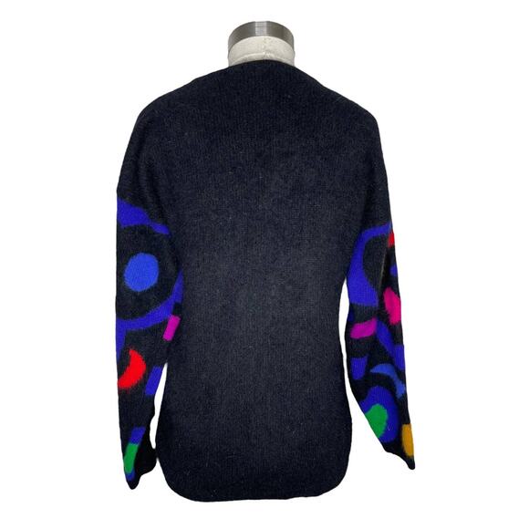 Vintage Rafaella Women's Angora and Lambswool Blend Abstract Sweater Size Medium - Picture 2 of 8